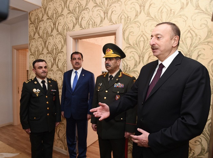 President Aliyev opens new military town in Ganja